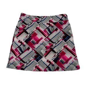Izod Women's Abstract Pink and Gray Skirt